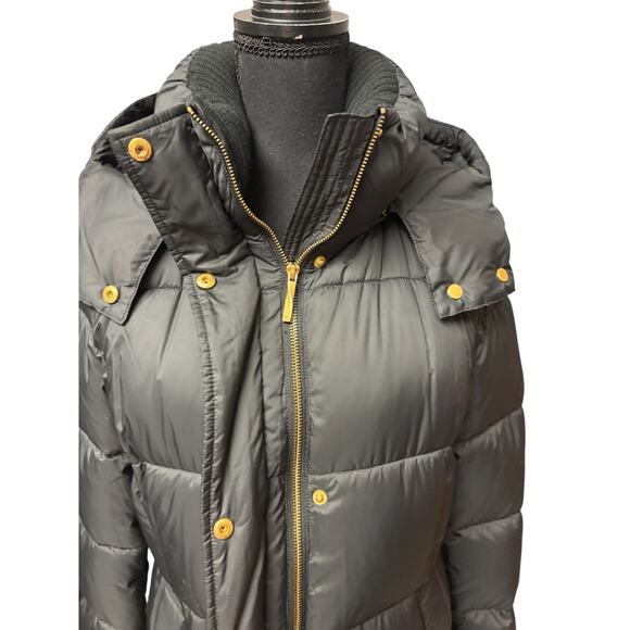 Donna Karan New York Black Long Puffer Coat Sorona Insulated Size S - Picture 2 of 10